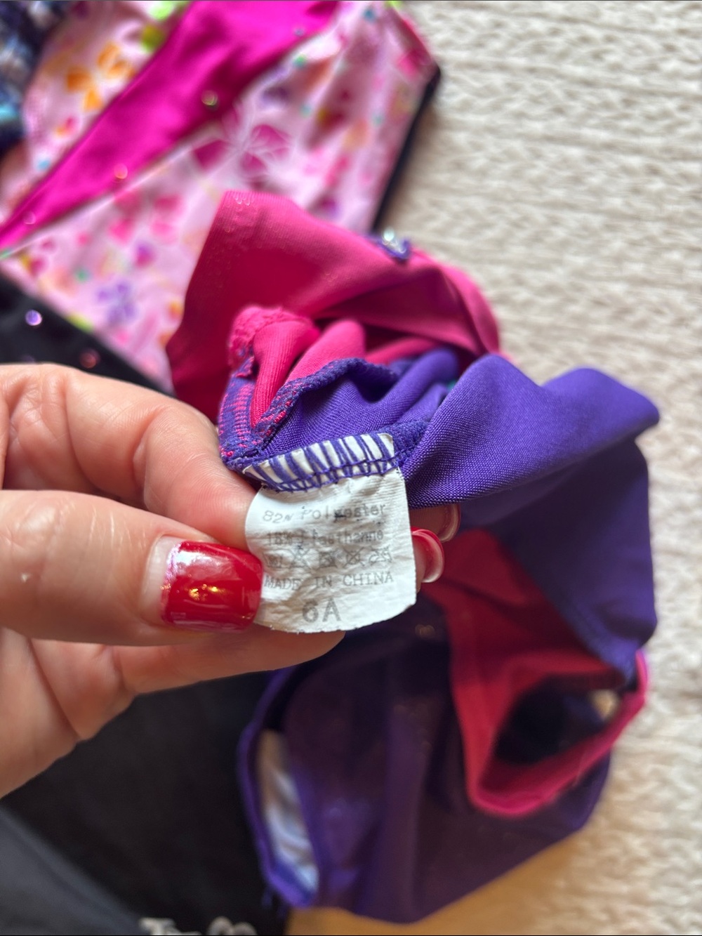 Girls Purple & Pink Gymnastics Leotards - Set of 3 - Picture 5 of 11